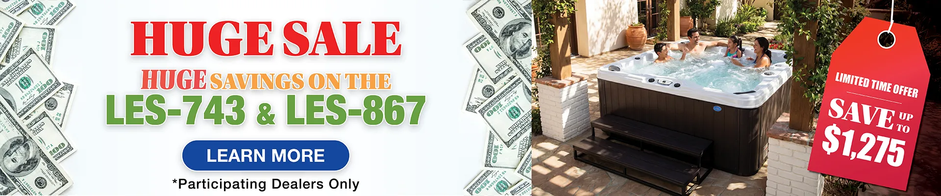 Calspas hot tub being used in a family setting - Wye